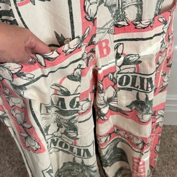 #Boho Overalls in Bunny vintage inspired print - Picture 9 of 13